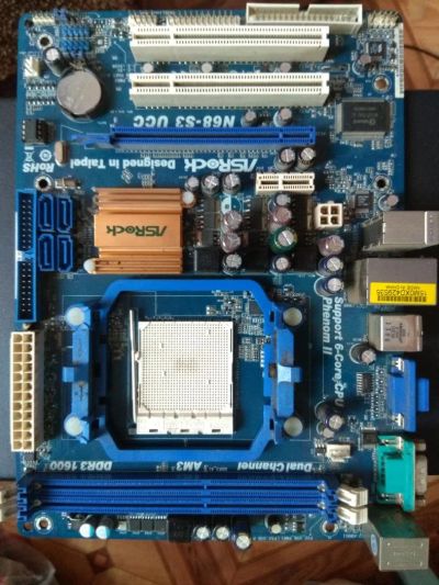 Лот: 11255972. Фото: 1. Плата ASRock Socket-AM3 N68-S3... Материнские платы