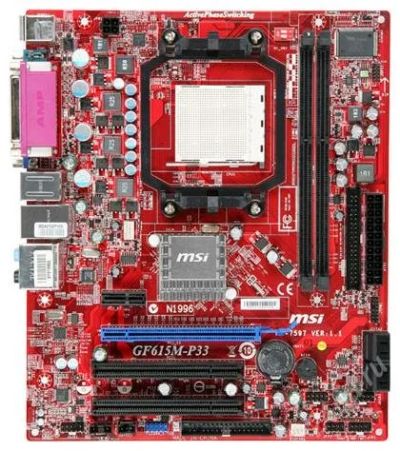 Лот: 2141352. Фото: 1. AM3 MSI GF615M-P33 NVIDIA GeForce... Материнские платы