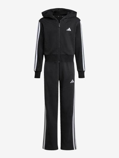 Лот: 25771856. Фото: 1. Костюм для девочек adidas, Черный. Спортивные костюмы