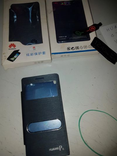 Лот: 11824781. Фото: 1. huawei p6 чехол книжка с задней... Чехлы, бамперы