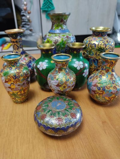 Лот: 20227102. Фото: 1. вазы клуазоне. Вазы
