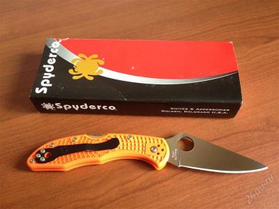 Лот: 2900400. Фото: 1. Нож Spyderco Delica 4 C11FPOR... Ножи, топоры