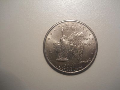 Лот: 5296530. Фото: 1. 25 центов США (квотер). Штат Нью... Америка
