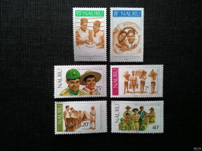 Лот: 13658861. Фото: 1. 1982. Науру. 75-летие бойскаутского... Марки