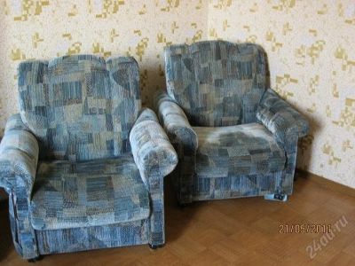 Лот: 993222. Фото: 1. Кресла 2 шт. Кресла, пуфы