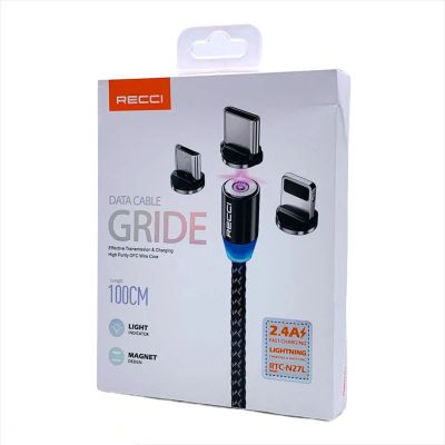 Лот: 22149786. Фото: 1. Кабель RECCI Lighting Magnetic... Дата-кабели, переходники