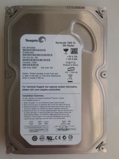 Лот: 9481301. Фото: 1. Seagate Barracuda 7200.10 250... Жёсткие диски (HDD)