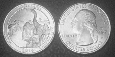 Лот: 5157720. Фото: 1. США.25 центов 2014 г. Р. 25 Национальный... Америка