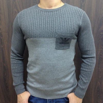 Лот: 5967381. Фото: 1. Кофта Armani серая, р-р 50-52. Свитеры, толстовки, худи