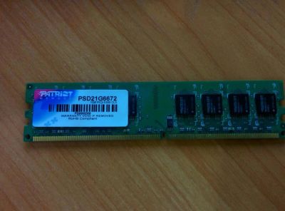 Лот: 7878907. Фото: 1. Оперативная память Patriot 1GB. Оперативная память