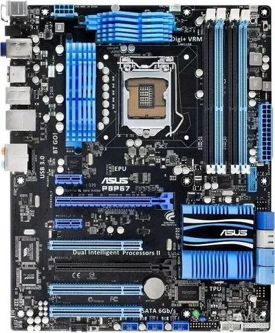 Лот: 16208151. Фото: 1. Игровая материнка Asus P8P67 Поддержка... Материнские платы