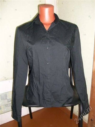 Лот: 2960588. Фото: 1. Рубашка чёрная простая, новая... Блузы, рубашки
