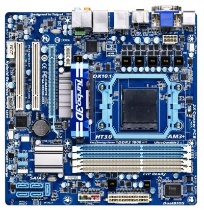 Лот: 12674812. Фото: 1. Gigabyte ga-880gm-usb3. Материнские платы