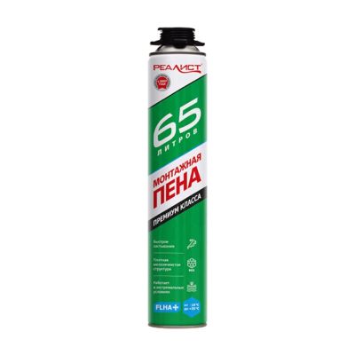 Лот: 24415240. Фото: 1. Пена монтажная Realist, PRO Green... Клеи, герметики, пена монтажная, клейкие ленты