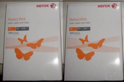 Лот: 837147. Фото: 1. 2 пачки бумаги A4 Xerox (цена... Картриджи, расходные материалы