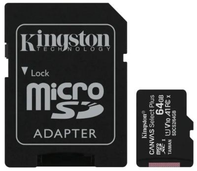 Лот: 25440344. Фото: 1. Карта памяти MicroSDXC 64Gb Kingston... Карты памяти