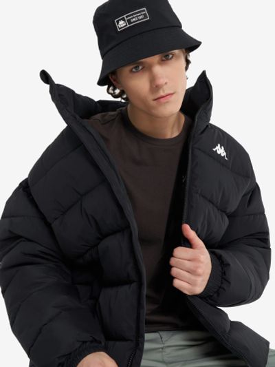 Лот: 23964957. Фото: 1. Пуховик мужской Kappa, Черный. Легкие куртки, толстовки