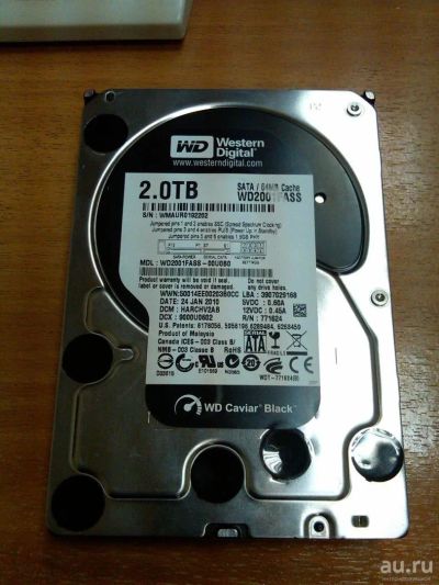 Лот: 8886976. Фото: 1. HDD WD2001FASS 2Tb SATA-II. Жёсткие диски (HDD)