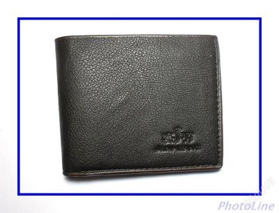 Лот: 1811244. Фото: 1. Мужской бумажник (портмоне) черно-коричневый... Бумажники, кошельки, портмоне