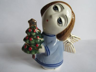 Лот: 16695911. Фото: 1. Ангел с елочкой Рождество ,авторская... Скульптуры