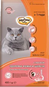 Лот: 14372007. Фото: 1. Мнямс Skin&Coat Сухой корм с лососем... Корма