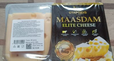 Лот: 25064187. Фото: 1. сыр Маасдам 45℅ Maasdam Elite... Молоко и молочные продукты