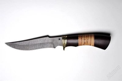 Лот: 1352935. Фото: 1. Нож "Путник" дамасская сталь(Наборная... Ножи, топоры