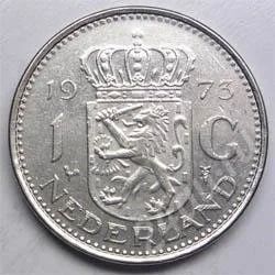 Лот: 359203. Фото: 1. Нидерланды. 1 гульден 1973г. Европа