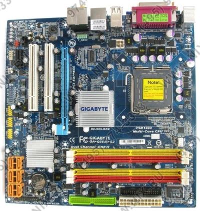 Лот: 2549935. Фото: 1. GigaByte GA-Q35M-S2 LGA775 PCI-E... Материнские платы