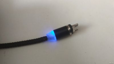 Лот: 17589106. Фото: 1. Магнитный кабель USB - microUSB... Дата-кабели, переходники