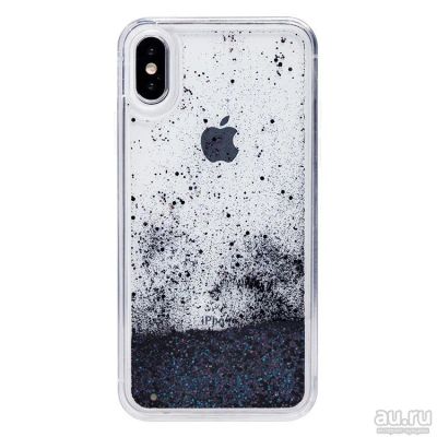 Лот: 12834067. Фото: 1. Чехол iPhone X/ XS Плавающие блестки... Чехлы, бамперы