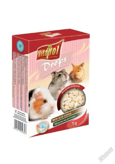 Лот: 5841206. Фото: 1. Лакомство Vitapol Drops для грызунов... Корма