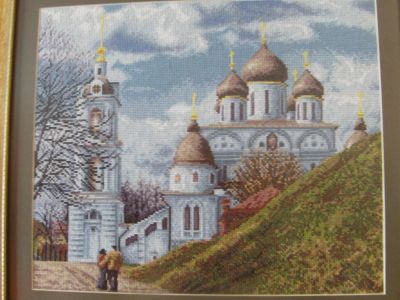 Лот: 3733341. Фото: 1. Вышитая картина крестом "Успенский... Вышивание