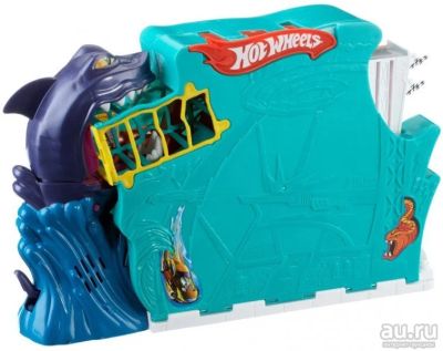 Лот: 8745648. Фото: 1. Hot Wheels Sharkbite Bay Playset-настоящий-Хот... Конструкторы