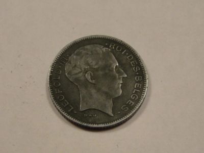 Лот: 4932130. Фото: 1. Бельгия 5 франков, 1943 (на франц... Европа