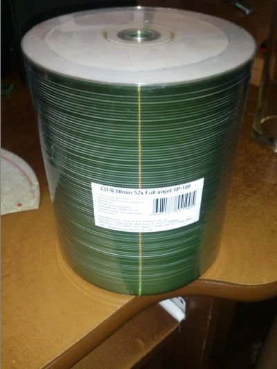 Лот: 4764685. Фото: 1. CD- R диски 52x Full inkjet SP-100... CD, DVD, BluRay