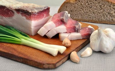 Лот: 6698021. Фото: 1. Сало деревенское, соленое. Мясо, птица, яйцо