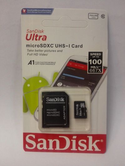 Лот: 12460228. Фото: 1. Карта памяти SanDisk Ultra microSDXC... Карты памяти
