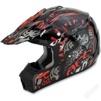 Лот: 1728011. Фото: 1. Шлем AFX Black Red Shade FX-17... Аксессуары