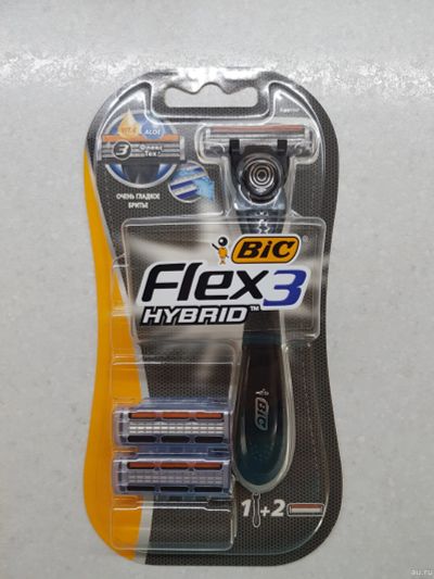 Лот: 11772679. Фото: 1. Бритвенный станок Bic Flex 3 Hybrid... Укладка и стрижка волос, бритьё, эпиляция