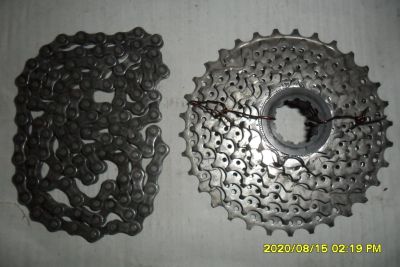 Лот: 16394480. Фото: 1. Кассета Shimano 8 Speed + цепь... Другое (велоспорт)