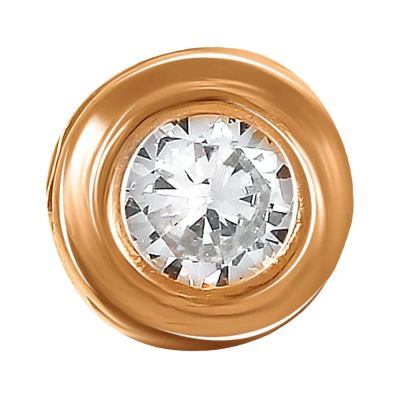 Лот: 23848480. Фото: 1. Подвеска из серебра с фианитом. Кулоны, подвески