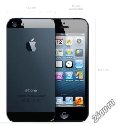 Лот: 4390925. Фото: 1. Apple iPhone 5 черный. Смартфоны