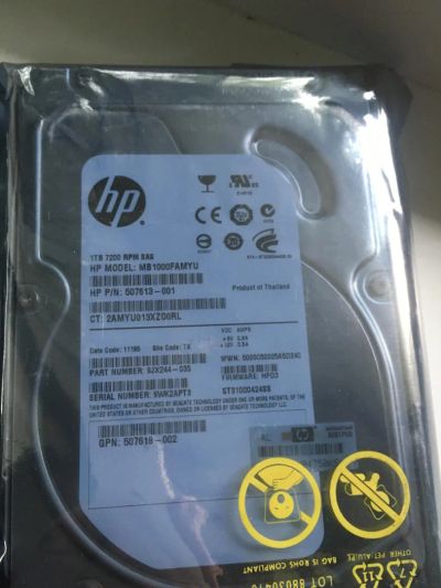 Лот: 7634514. Фото: 1. HDD HP 1Tb SAS 2.0 MB1000FAMYU... Жёсткие диски (HDD)