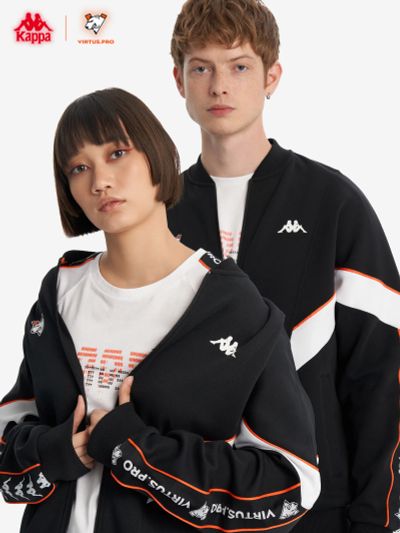 Лот: 25762375. Фото: 1. Тректоп Kappa x Virtus.pro, Черный. Другое (спортивная одежда)