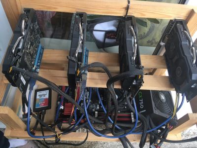 Лот: 13565146. Фото: 1. Ферма на 4 RX470 - 104m/h на etherium. Майнинг фермы, товары для майнинга