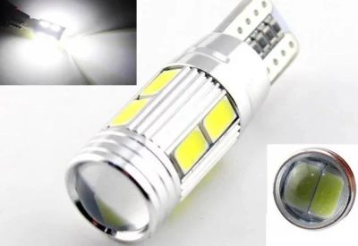 Лот: 18374638. Фото: 1. Лампа 12В Т10 Линза 10SMD 5630... Оптика и освещение