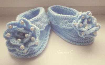 Лот: 3889846. Фото: 1. Пинетки с цветком. Пинетки
