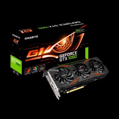Лот: 9937863. Фото: 1. GTX1080 8Gb Gigabyte G1 Gaming... Видеокарты