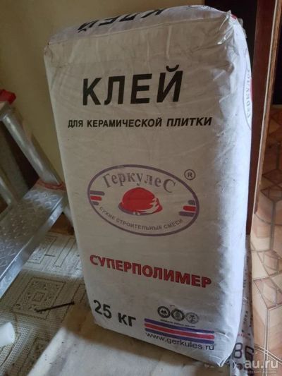 Лот: 10051887. Фото: 1. 2 мешка клея для кафеля Геркулес... Клеи, герметики, пена монтажная, клейкие ленты